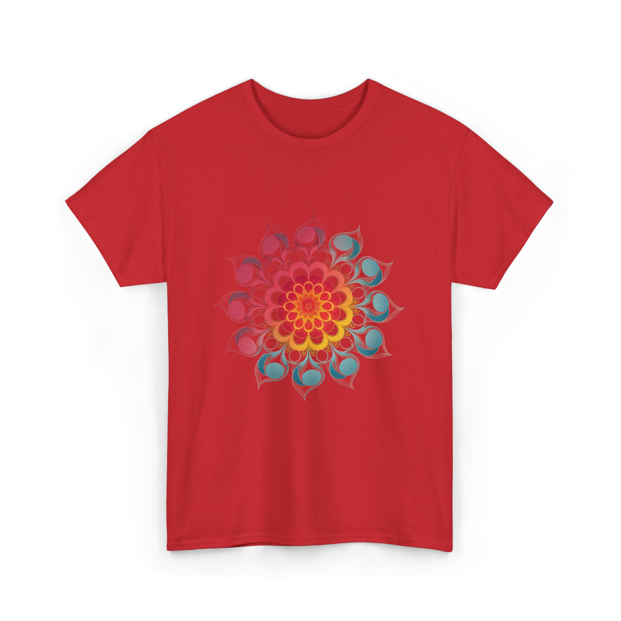 Flower of Life Sacred Geometry T-Shirt - Red