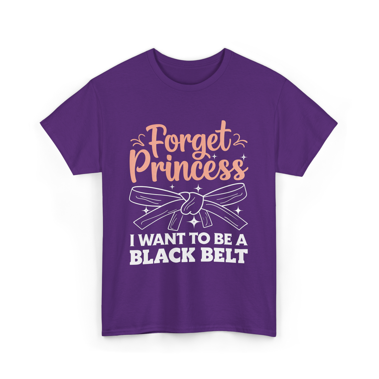 Forget Princess Black Belt Martial Arts T-Shirt - Purple