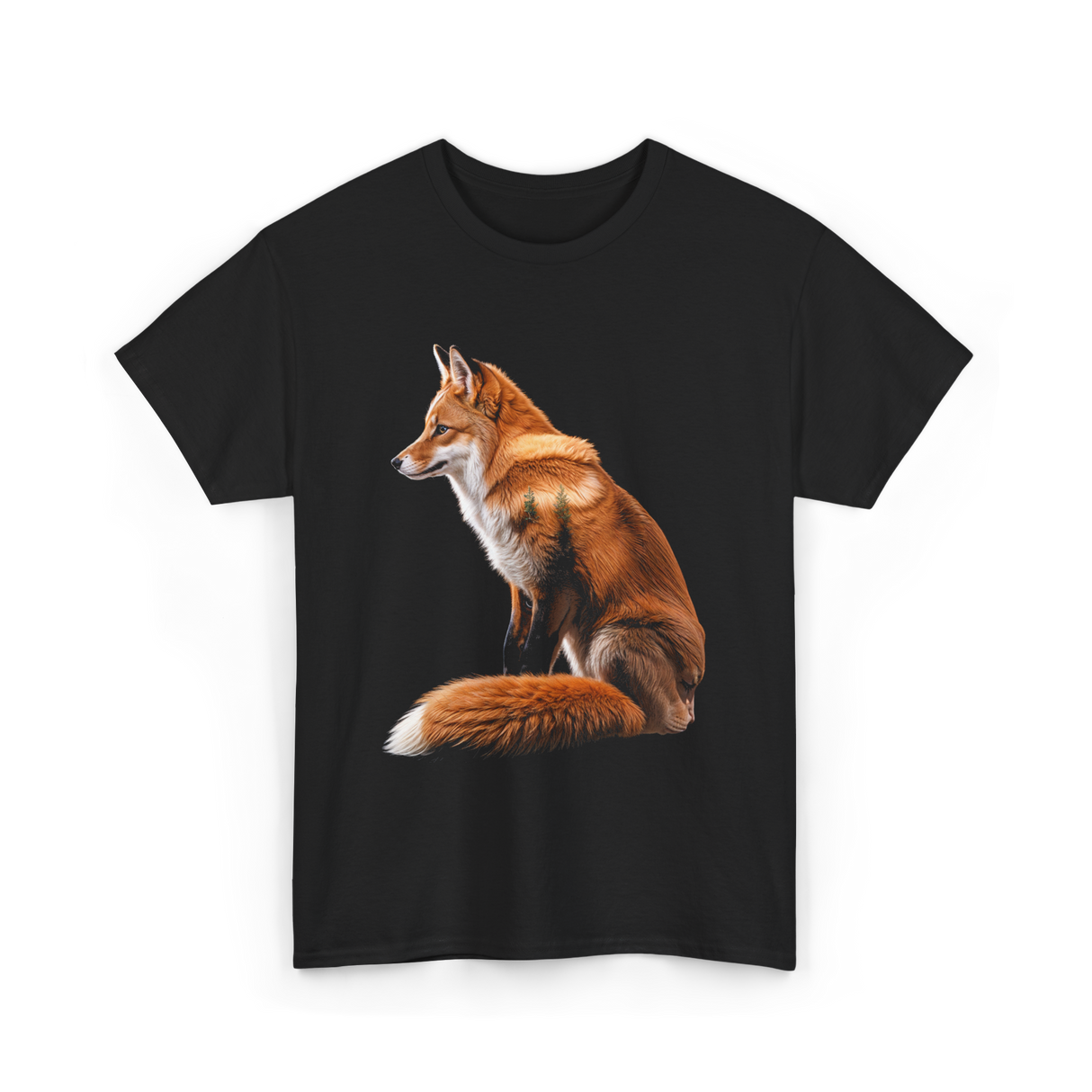 Fox Nature Lover Wildlife T-Shirt - Black