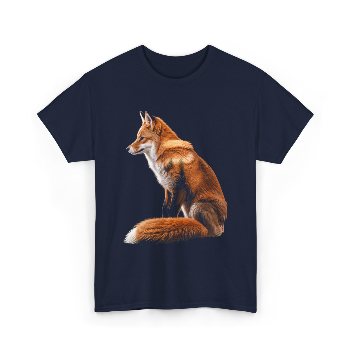 Fox Nature Lover Wildlife T-Shirt - Navy