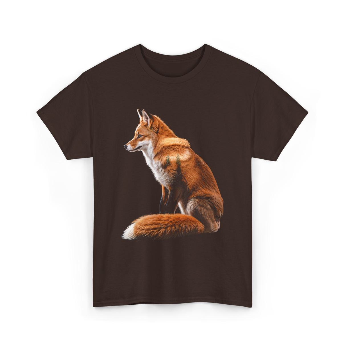 Fox Nature Lover Wildlife T-Shirt - Dark Chocolate