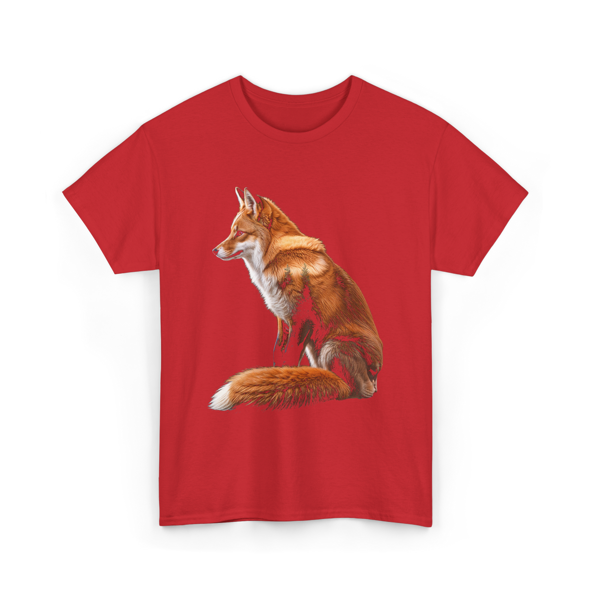 Fox Nature Lover Wildlife T-Shirt - Red