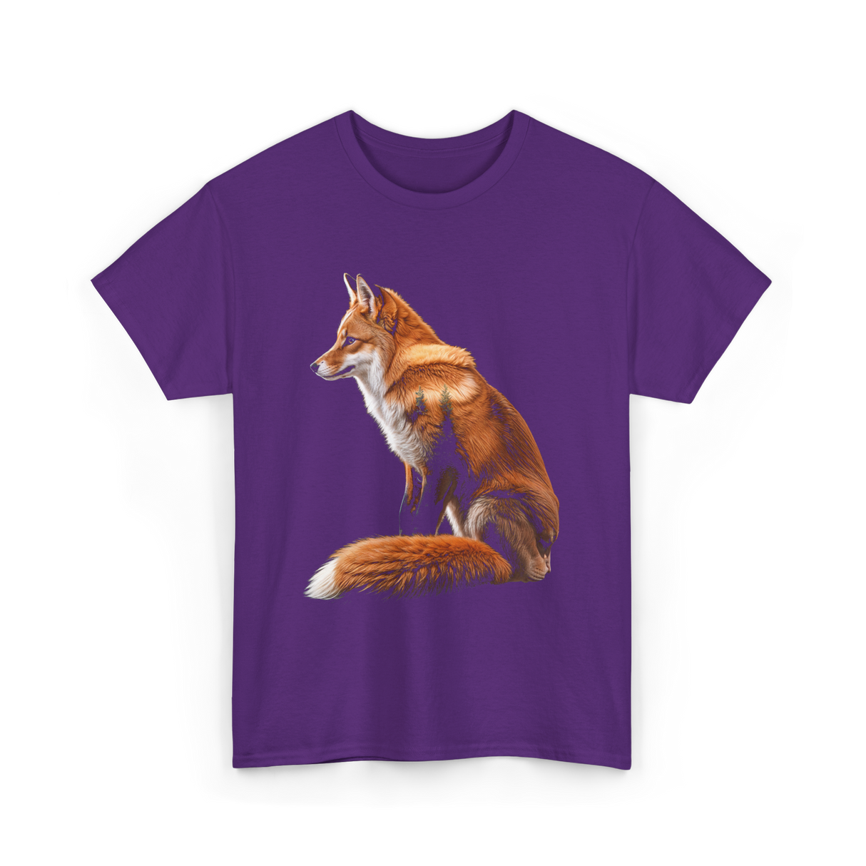 Fox Nature Lover Wildlife T-Shirt - Purple