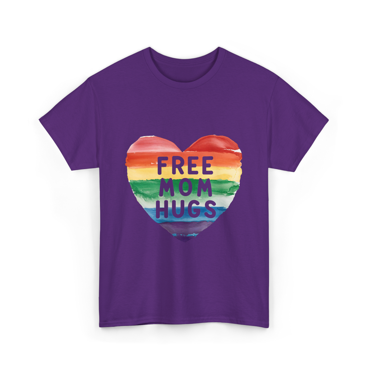 Free Mom Hugs Pride T-Shirt - Purple