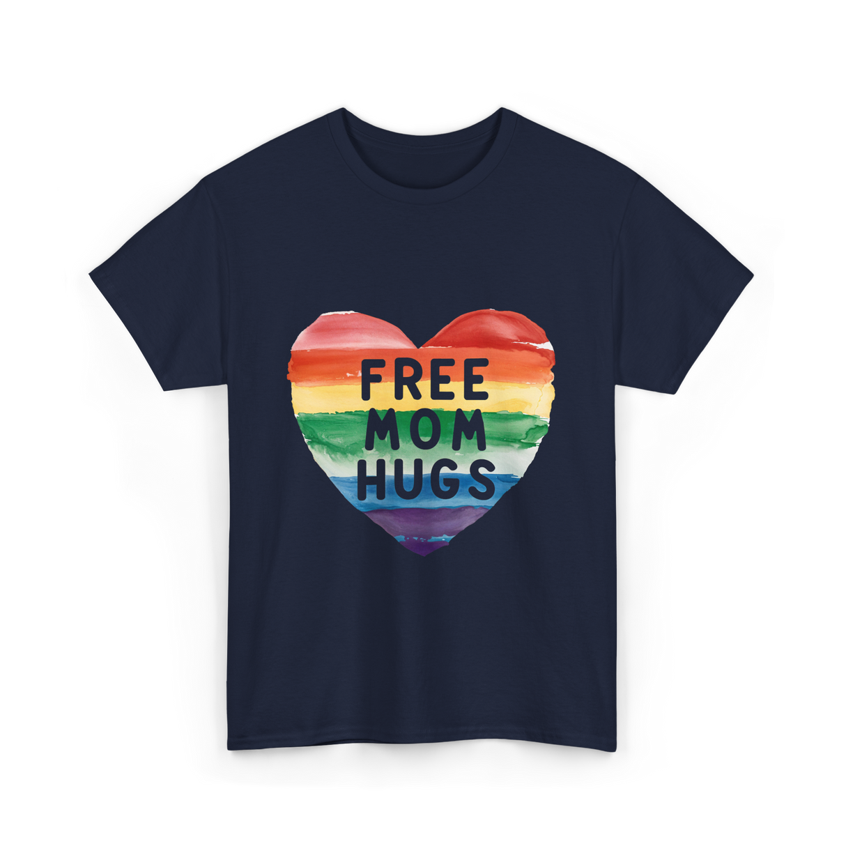 Free Mom Hugs Pride T-Shirt - Navy