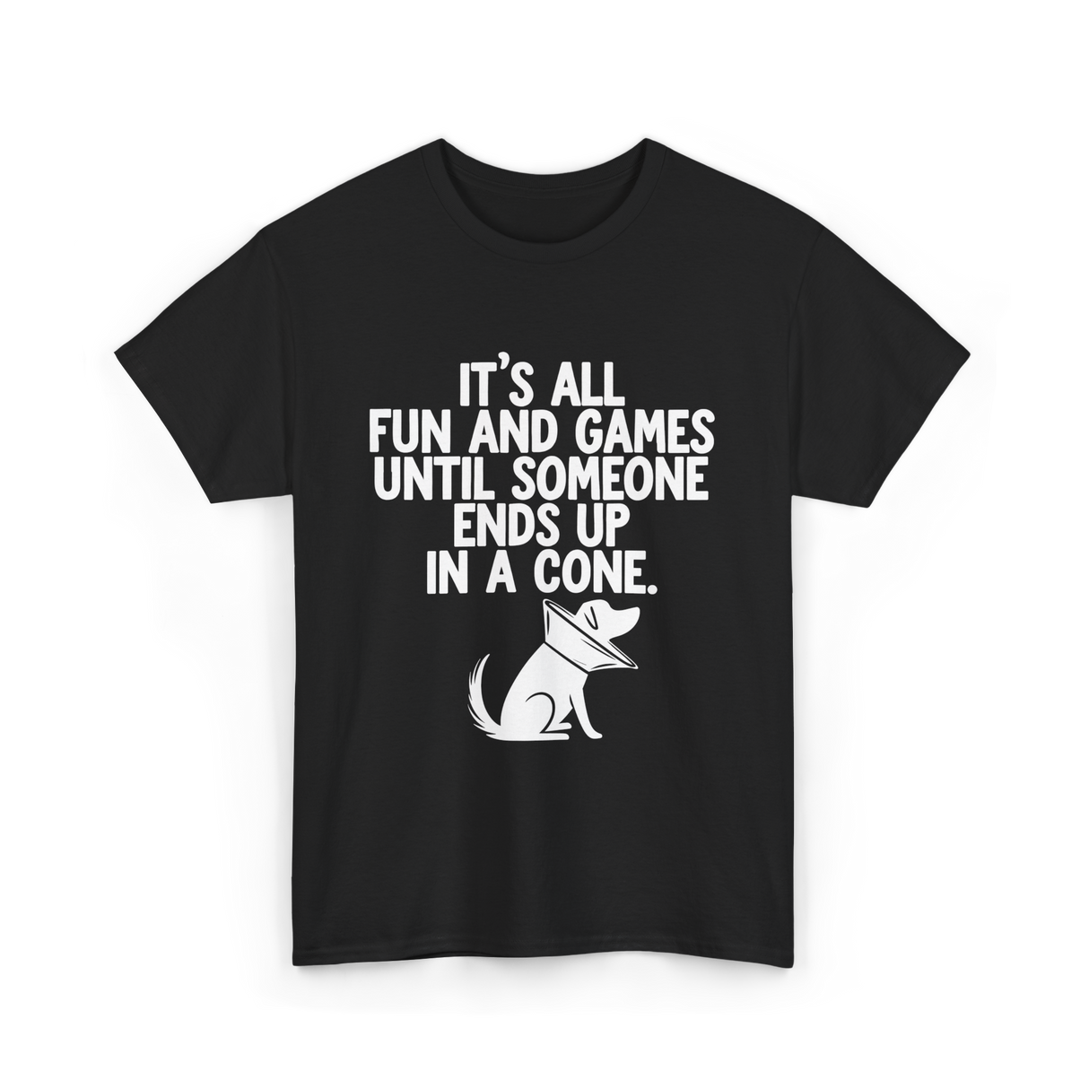 Fun and Games Cone Dog T-Shirt - Black