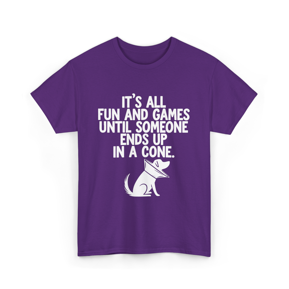 Fun and Games Cone Dog T-Shirt - Purple