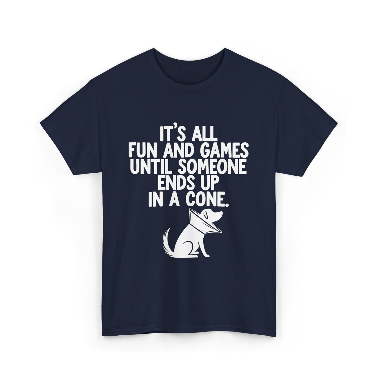 Fun and Games Cone Dog T-Shirt - Navy