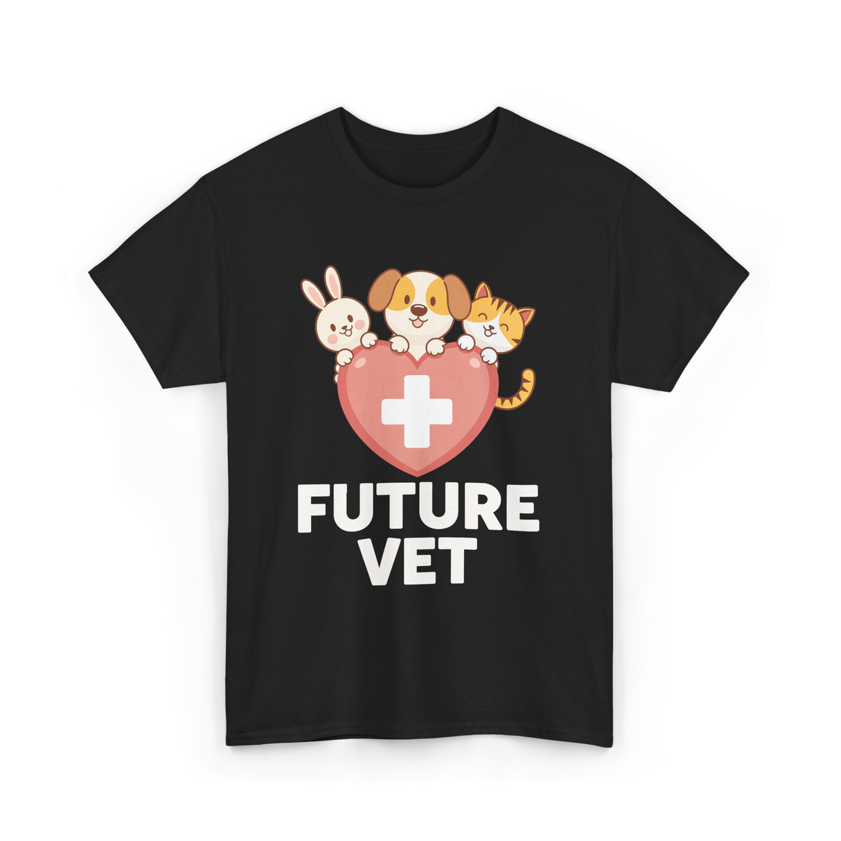 Future Vet Veterinary School Animals T-Shirt - Black