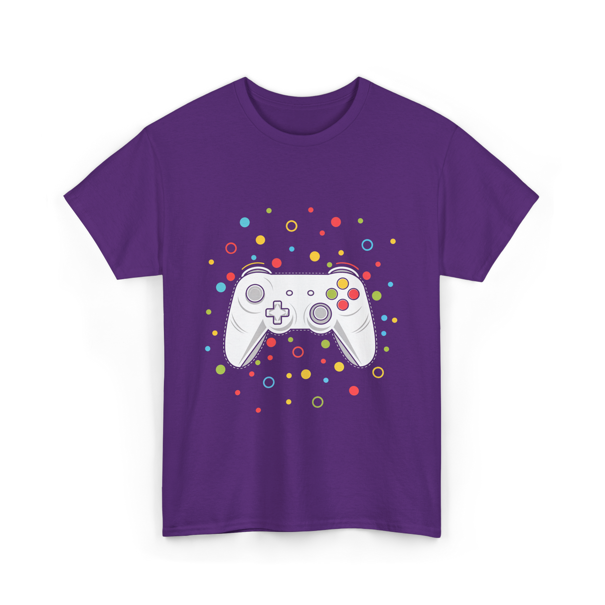 Gaming Controller Dots Kids Gaming T-Shirt - Purple