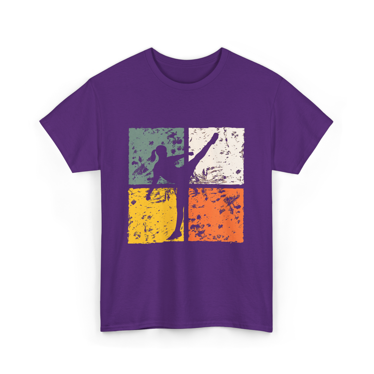 Girl Muay Thai Kickboxer Martial Arts T-Shirt - Purple