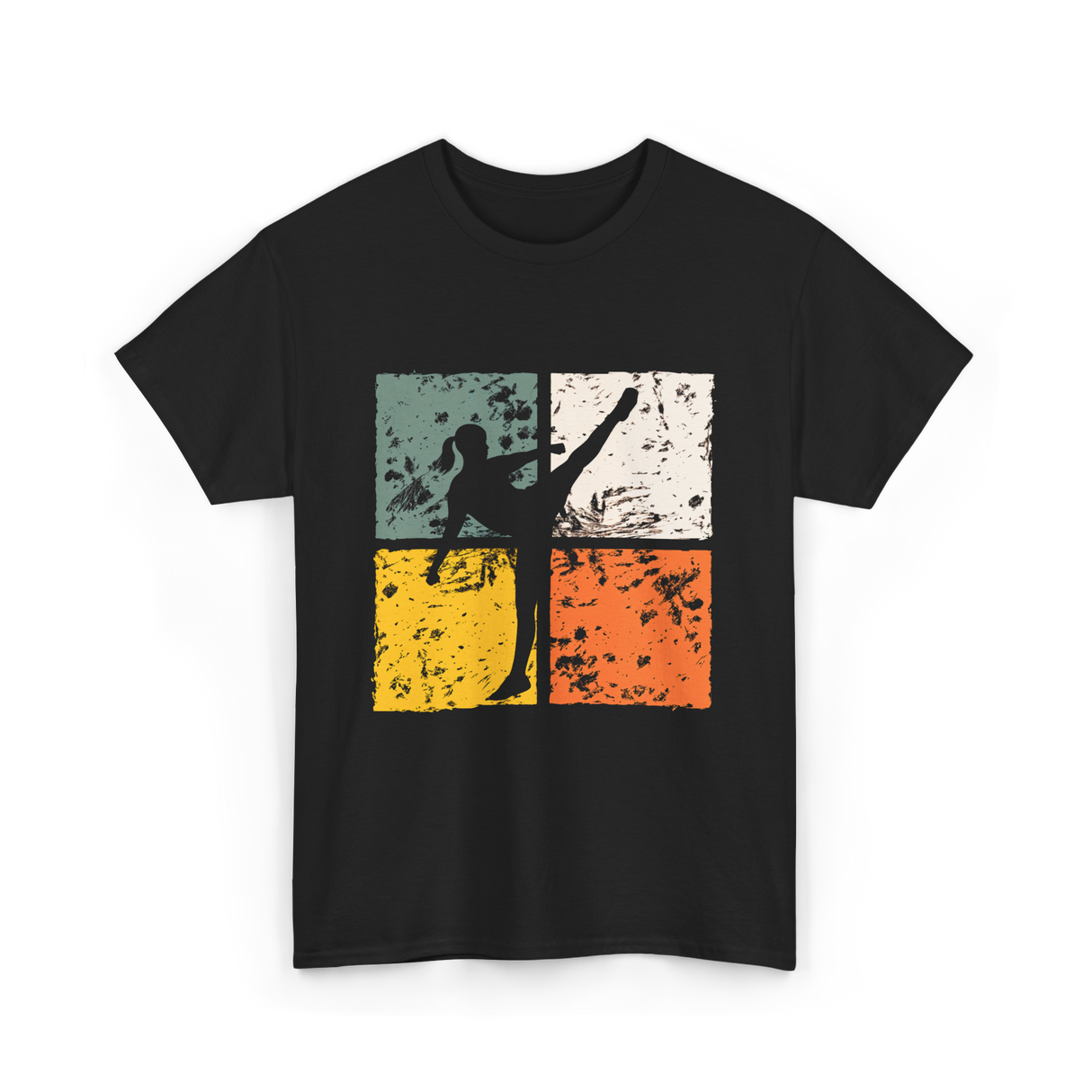 Girl Muay Thai Kickboxer Martial Arts T-Shirt - Black