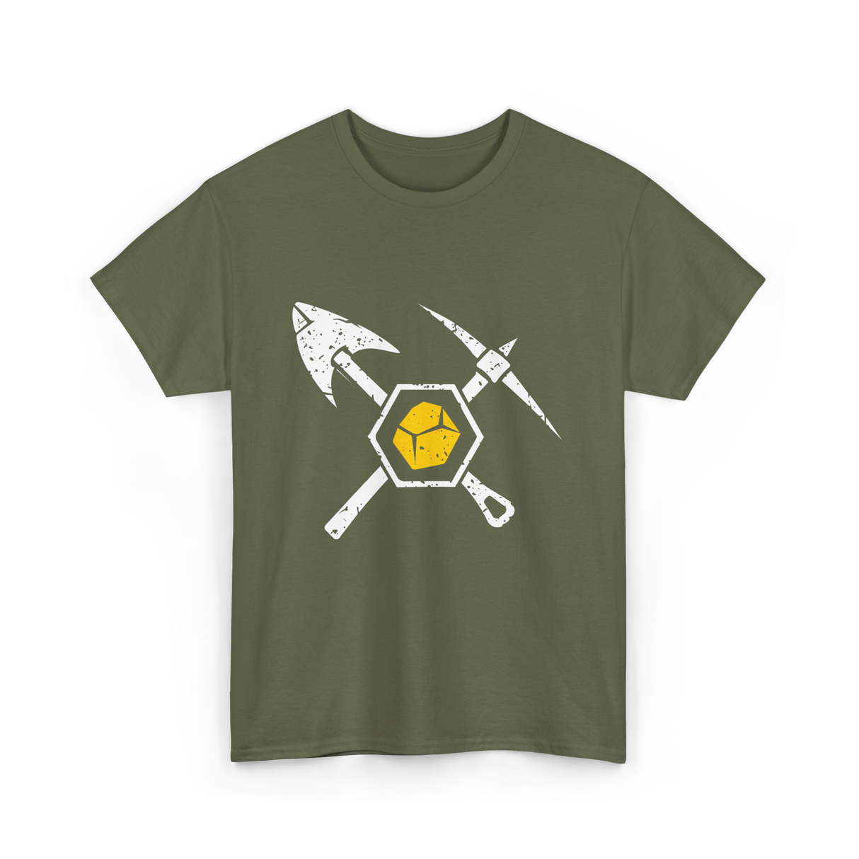 Gold Miner Prospecting Treasure T-Shirt - Military Green