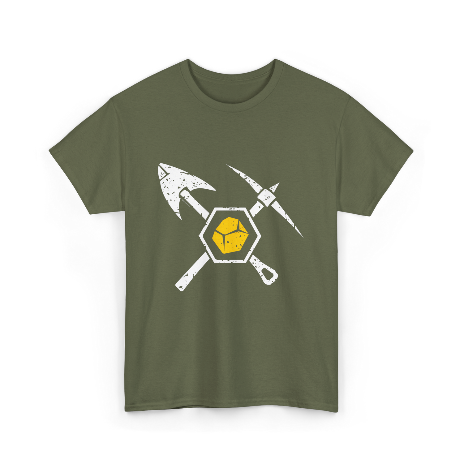 Gold Miner Prospecting Treasure T-Shirt - Military Green