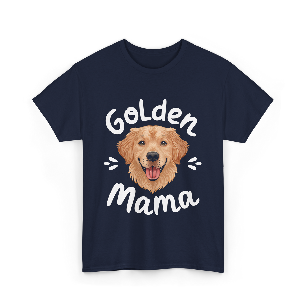 Golden Mama Dog Retriever T-Shirt - Navy