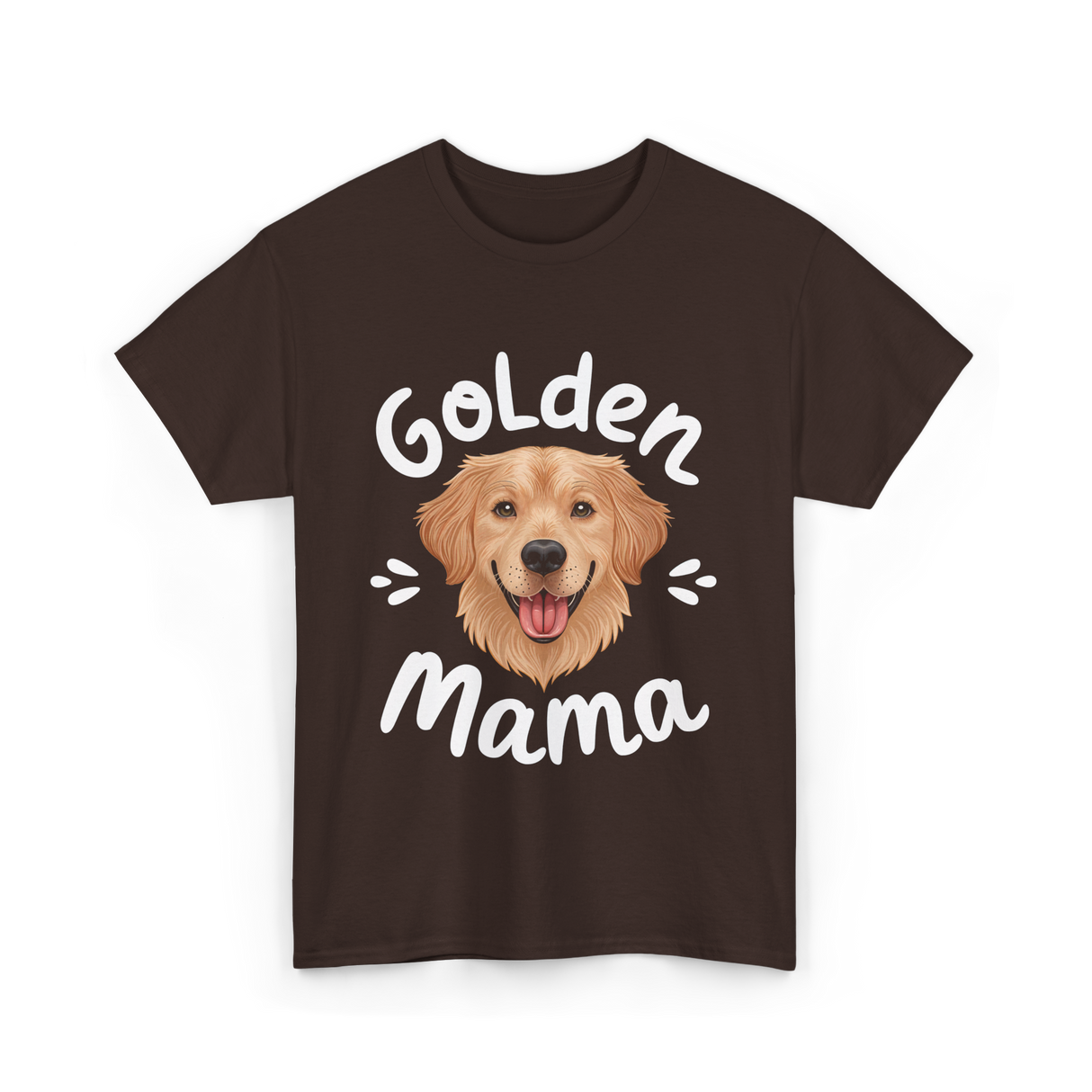 Golden Mama Dog Retriever T-Shirt - Dark Chocolate