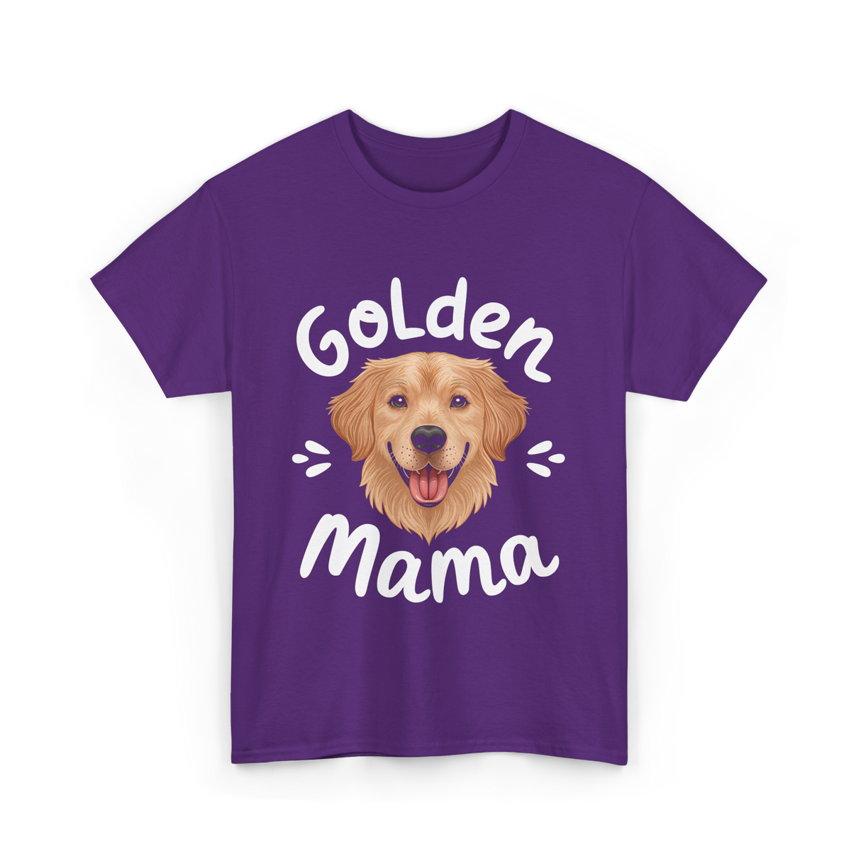 Golden Mama Dog Retriever T-Shirt - Purple