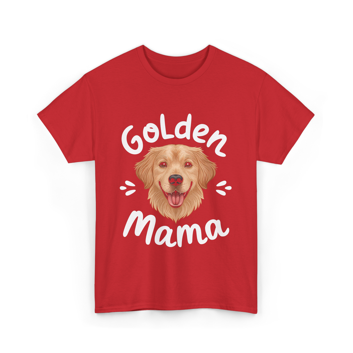 Golden Mama Dog Retriever T-Shirt - Red