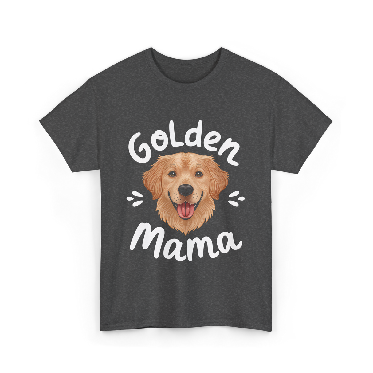 Golden Mama Dog Retriever T-Shirt - Dark Heather