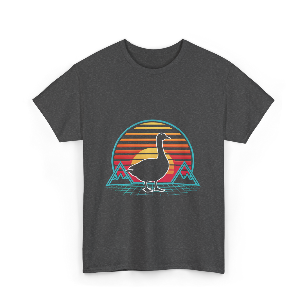 Goose Retro Vintage Animal Lover T-Shirt - Dark Heather