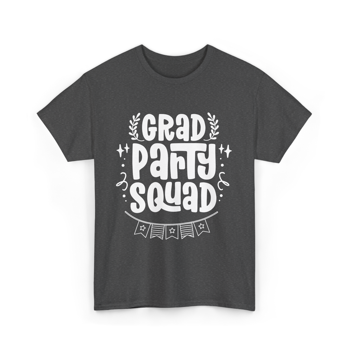 Grad Party Squad Graduation Celebration T-Shirt - Dark Heather