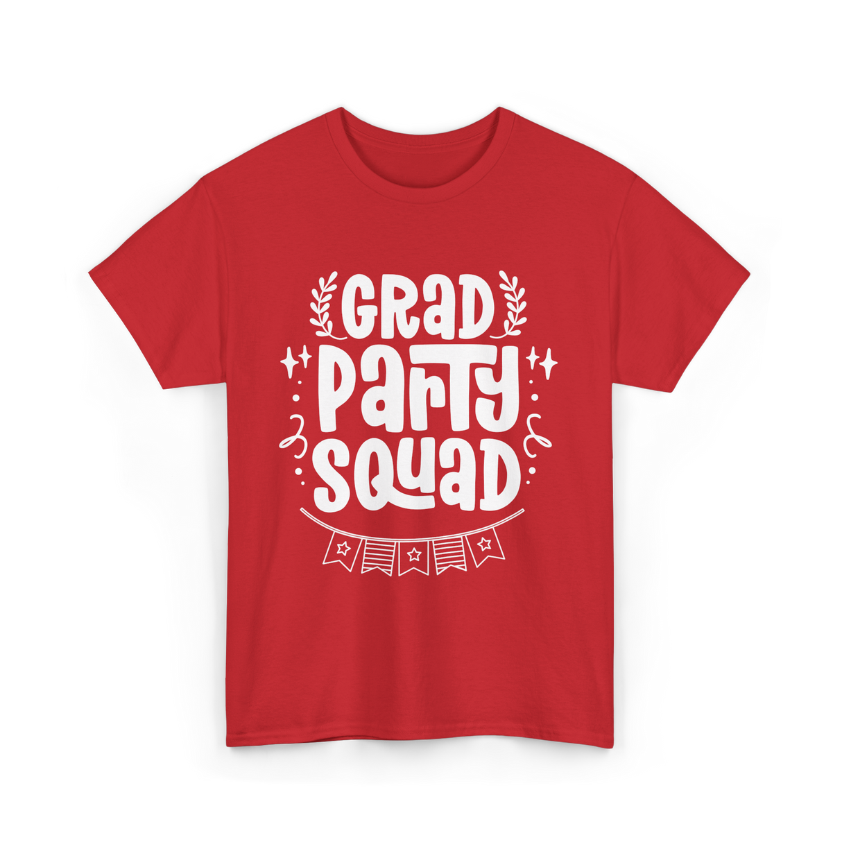 Grad Party Squad Graduation Celebration T-Shirt - Red