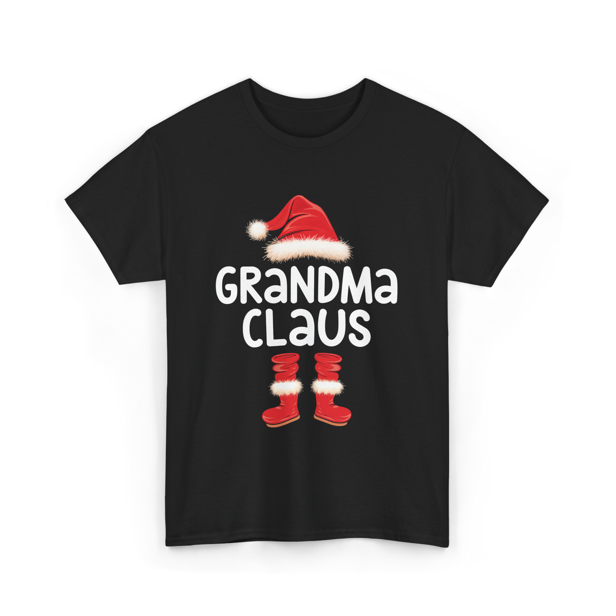 Grandma Claus Christmas Grandma T-Shirt - Black