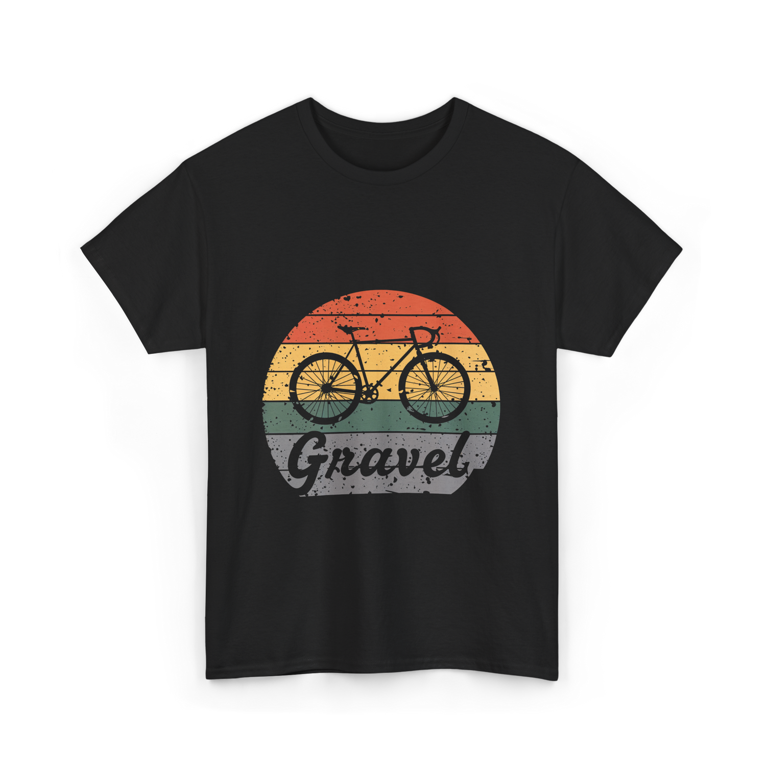 Gravel Bike Cycling Cyclocross T-Shirt - Black
