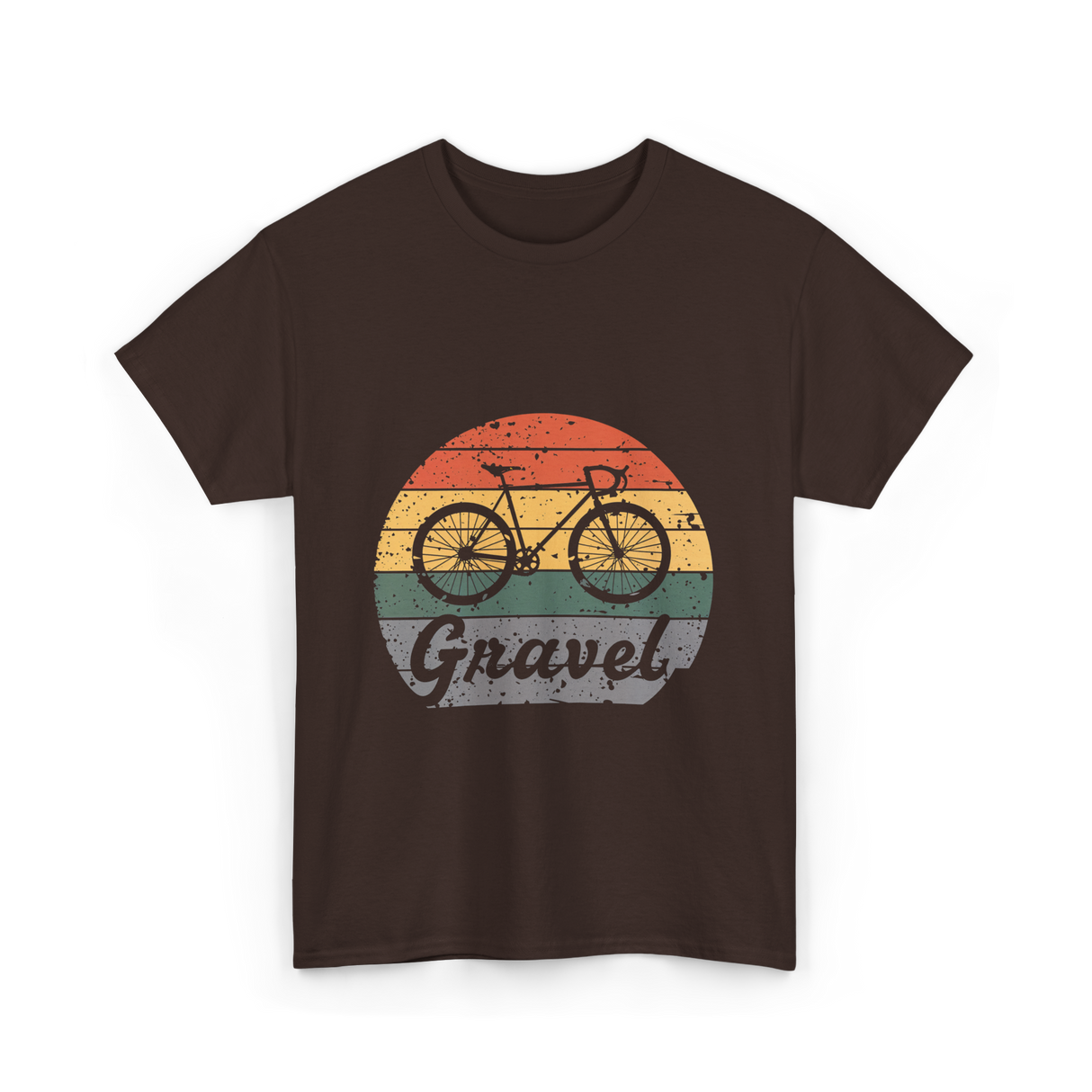 Gravel Bike Cycling Cyclocross T-Shirt - Dark Chocolate