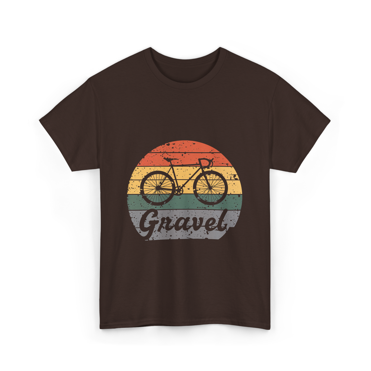 Gravel Bike Cycling Cyclocross T-Shirt - Dark Chocolate