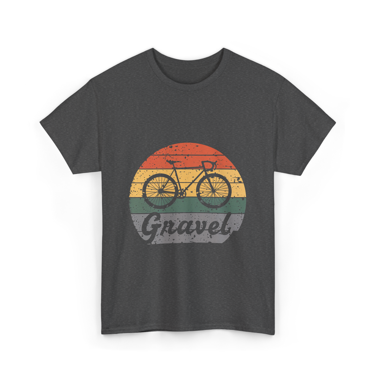 Gravel Bike Cycling Cyclocross T-Shirt - Dark Heather