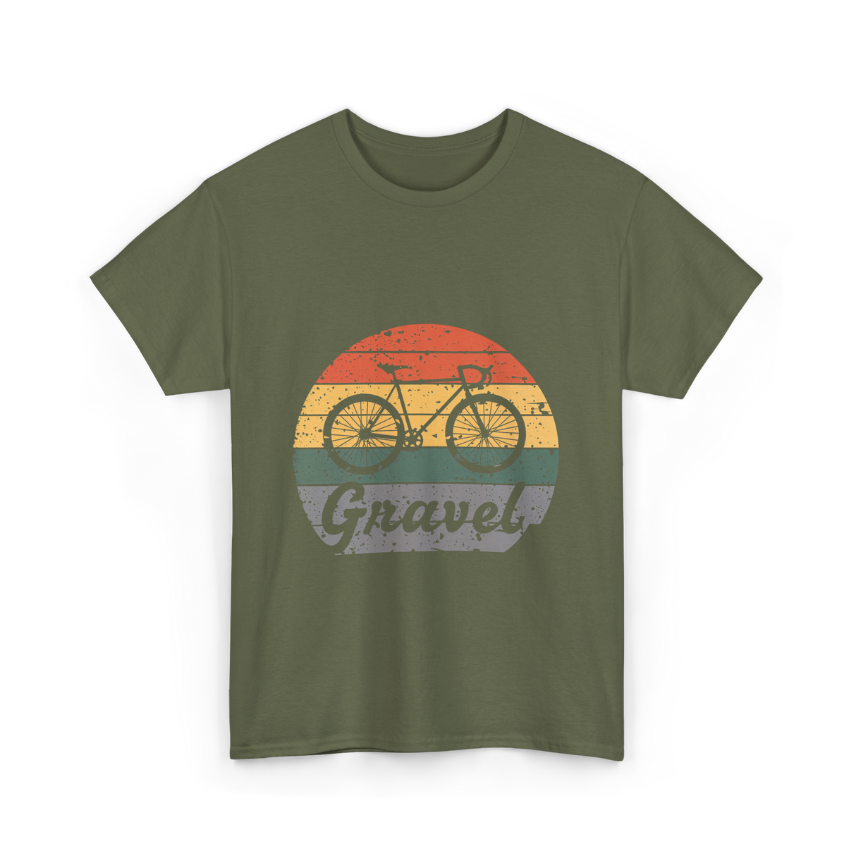 Gravel Bike Cycling Cyclocross T-Shirt - Military Green