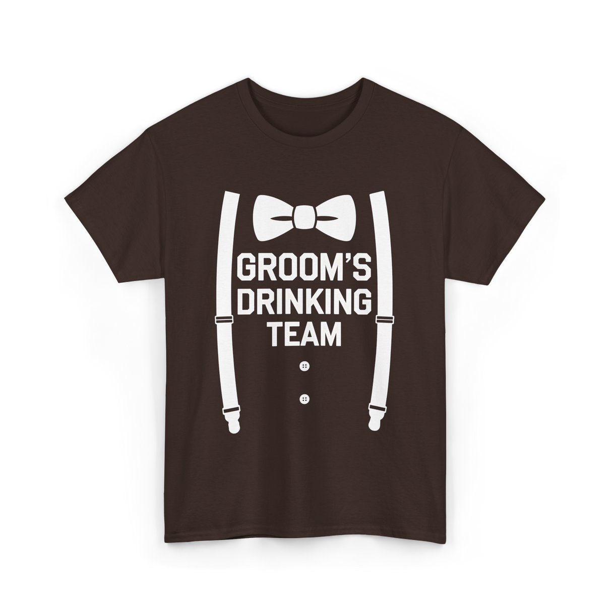 Groom's Drinking Team Party T-Shirt - Dark Chocolate