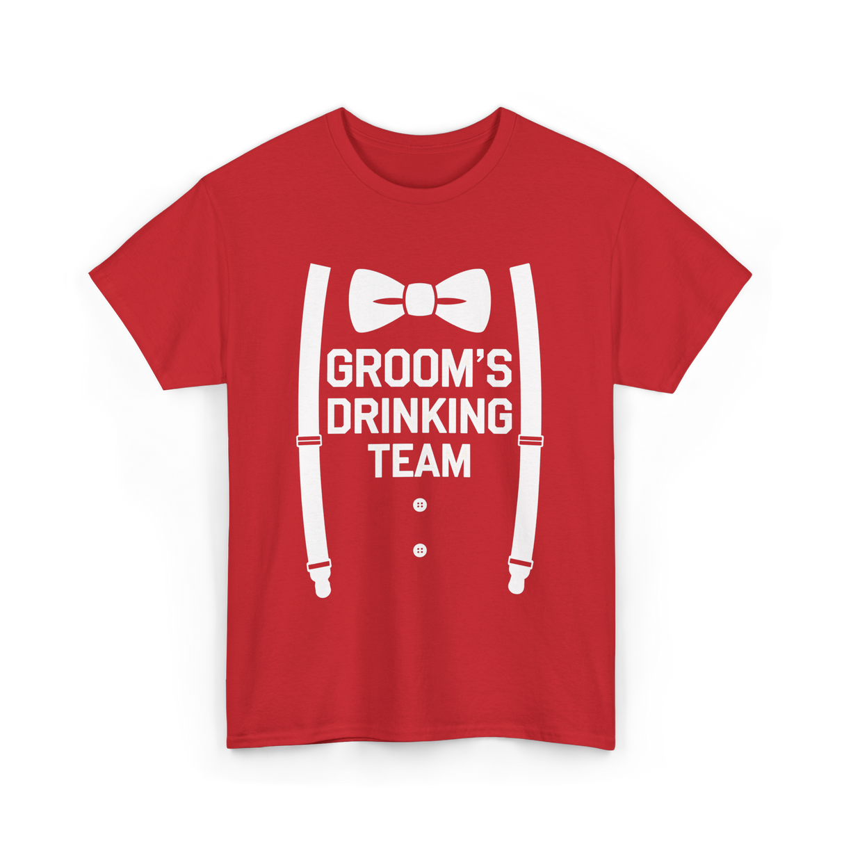 Groom's Drinking Team Party T-Shirt - Red