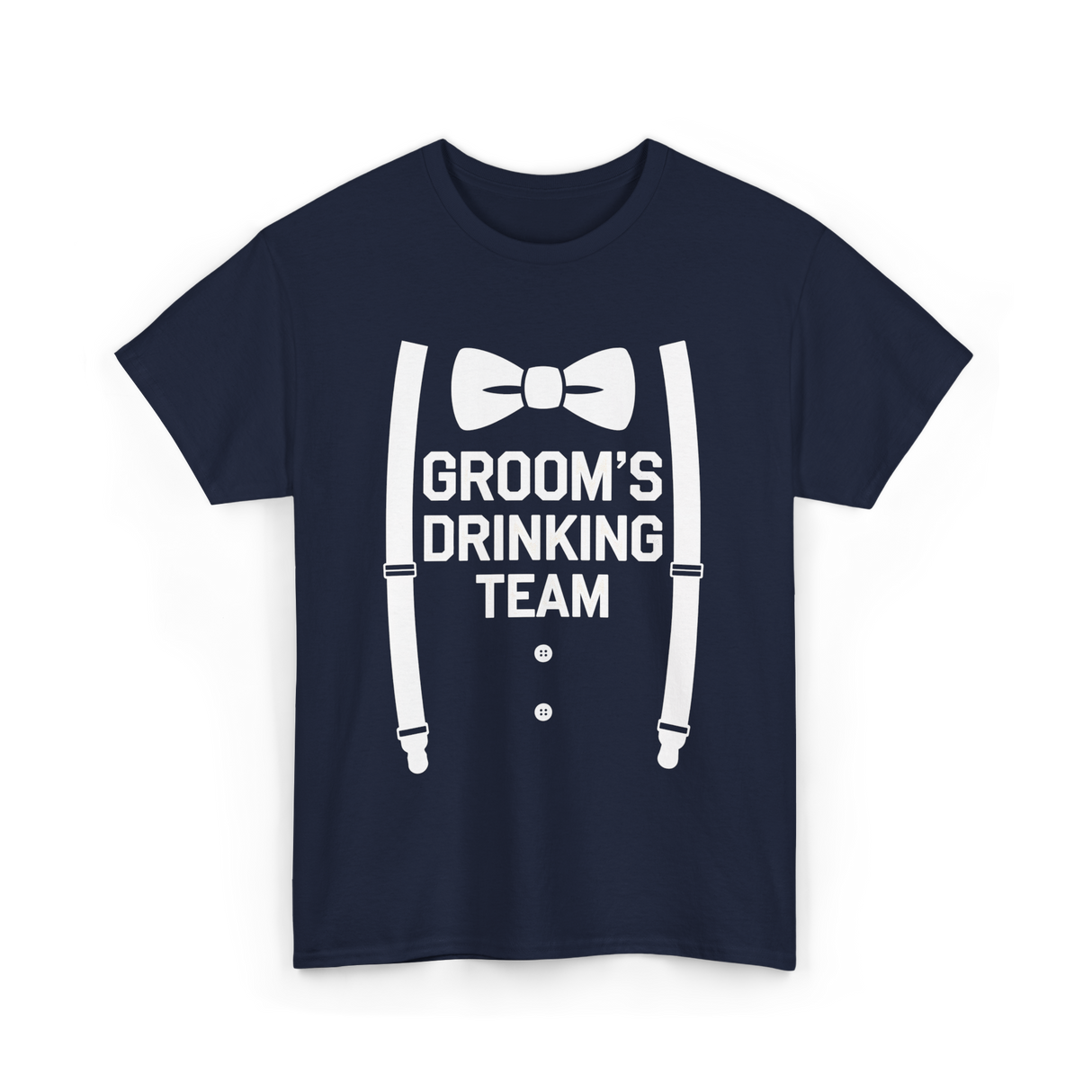 Groom's Drinking Team Party T-Shirt - Navy