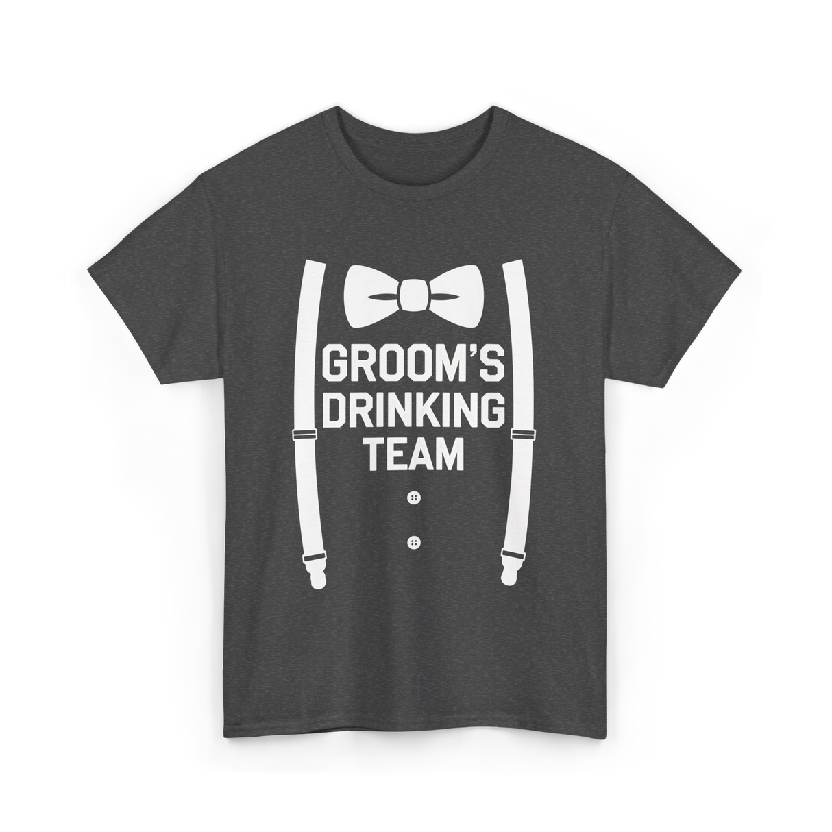 Groom's Drinking Team Party T-Shirt - Dark Heather