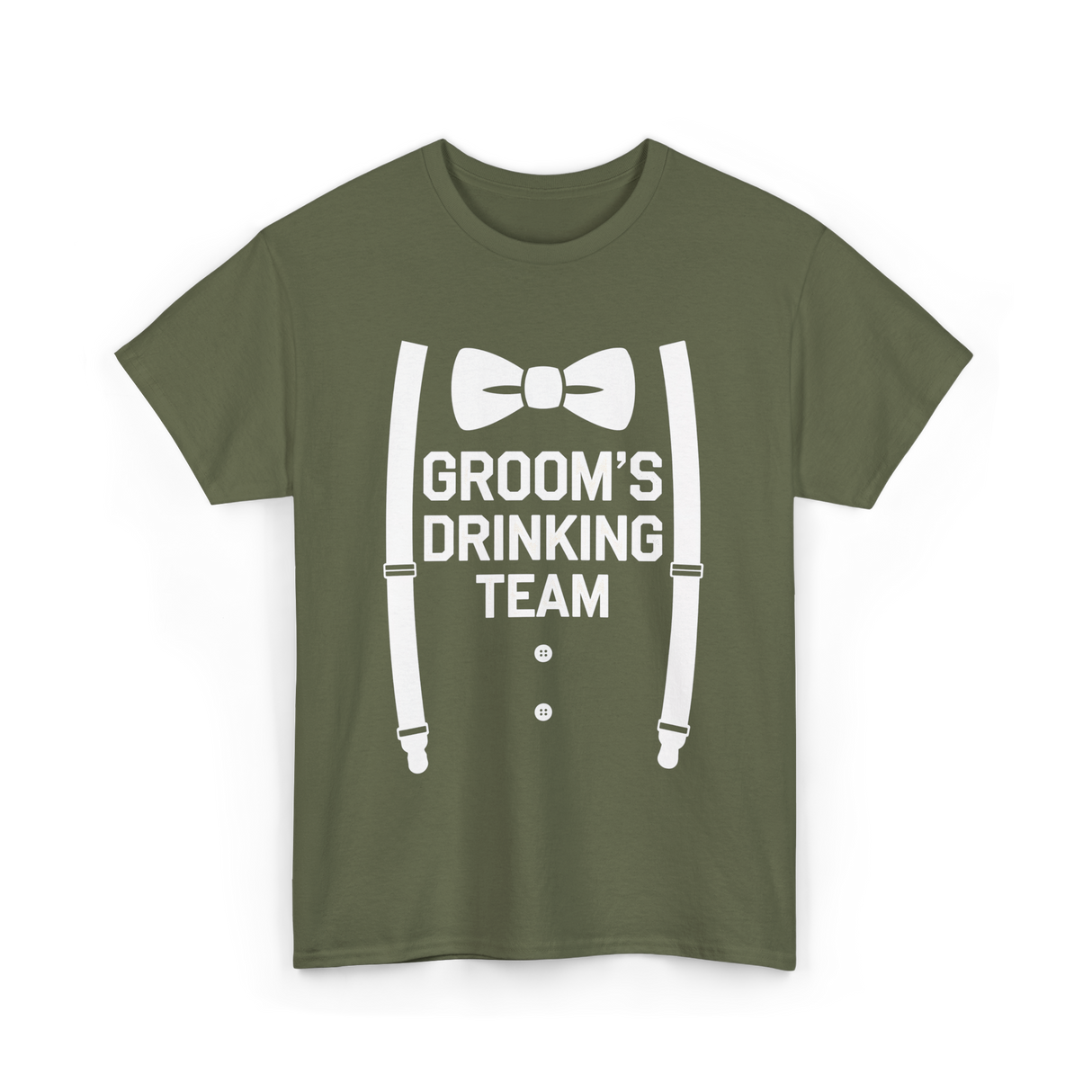 Groom's Drinking Team Party T-Shirt - Military Green