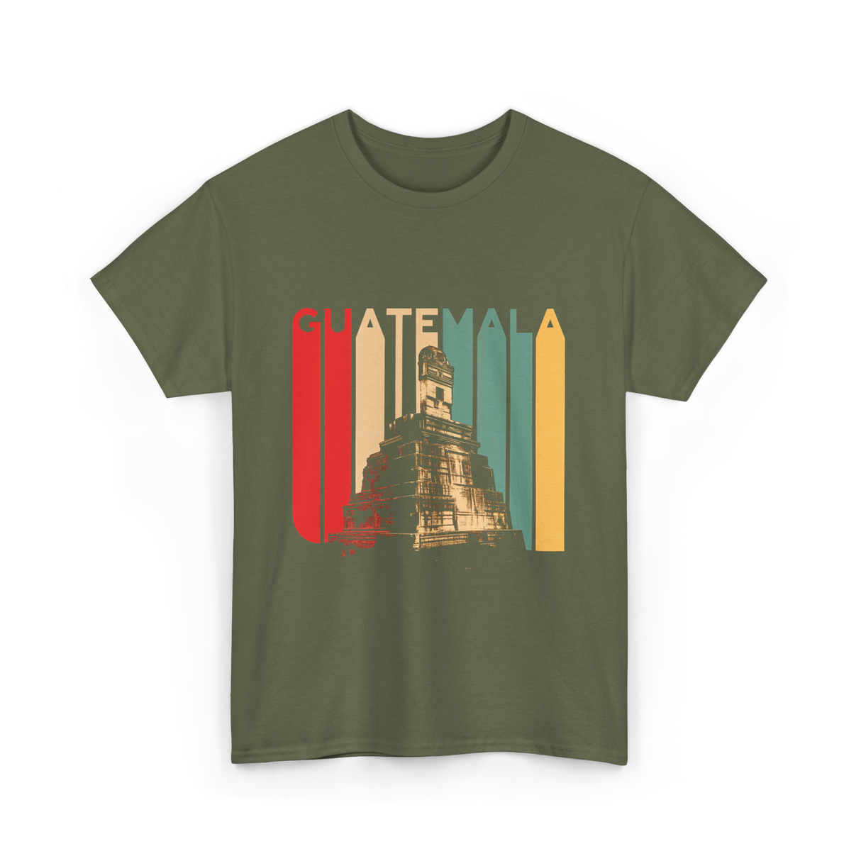 Guatemala Landmark Vintage Guatemala T-Shirt - Military Green