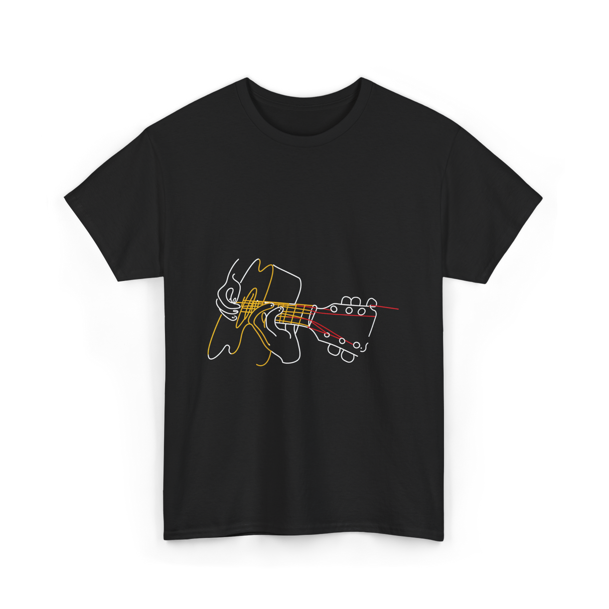 Guitar Player Acoustic Musician T-Shirt - Black