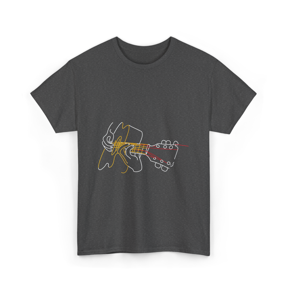 Guitar Player Acoustic Musician T-Shirt - Dark Heather