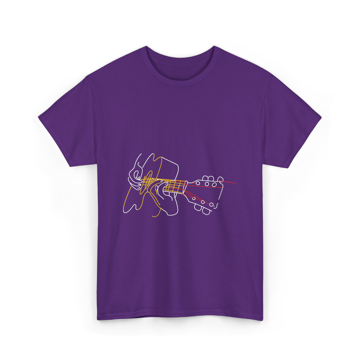 Guitar Player Acoustic Musician T-Shirt - Purple