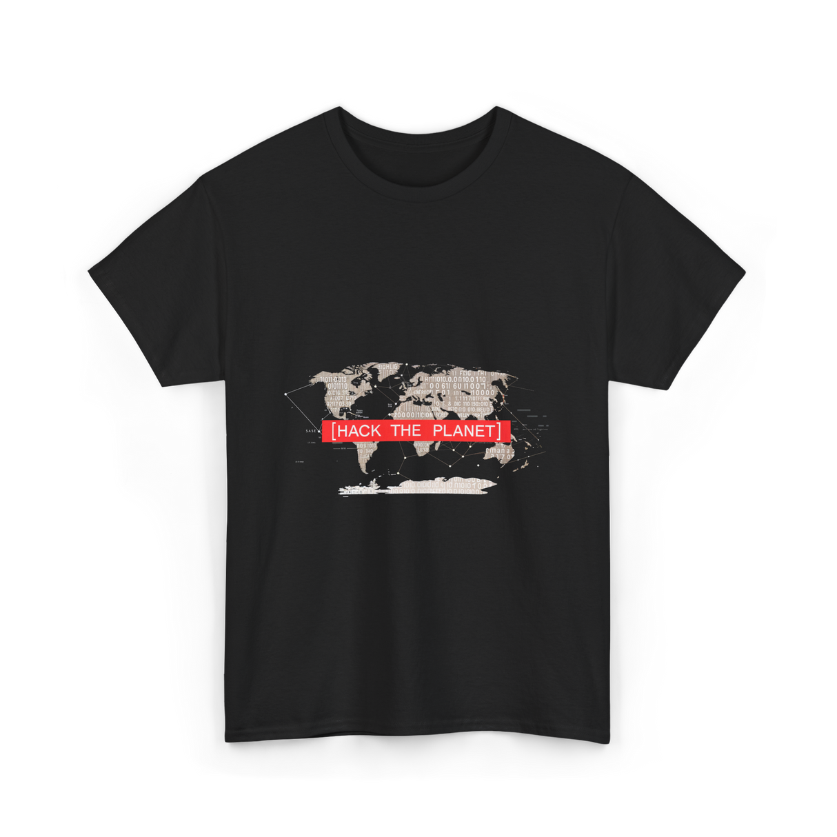 Hack The Planet Hacking Hacker T-Shirt - Black