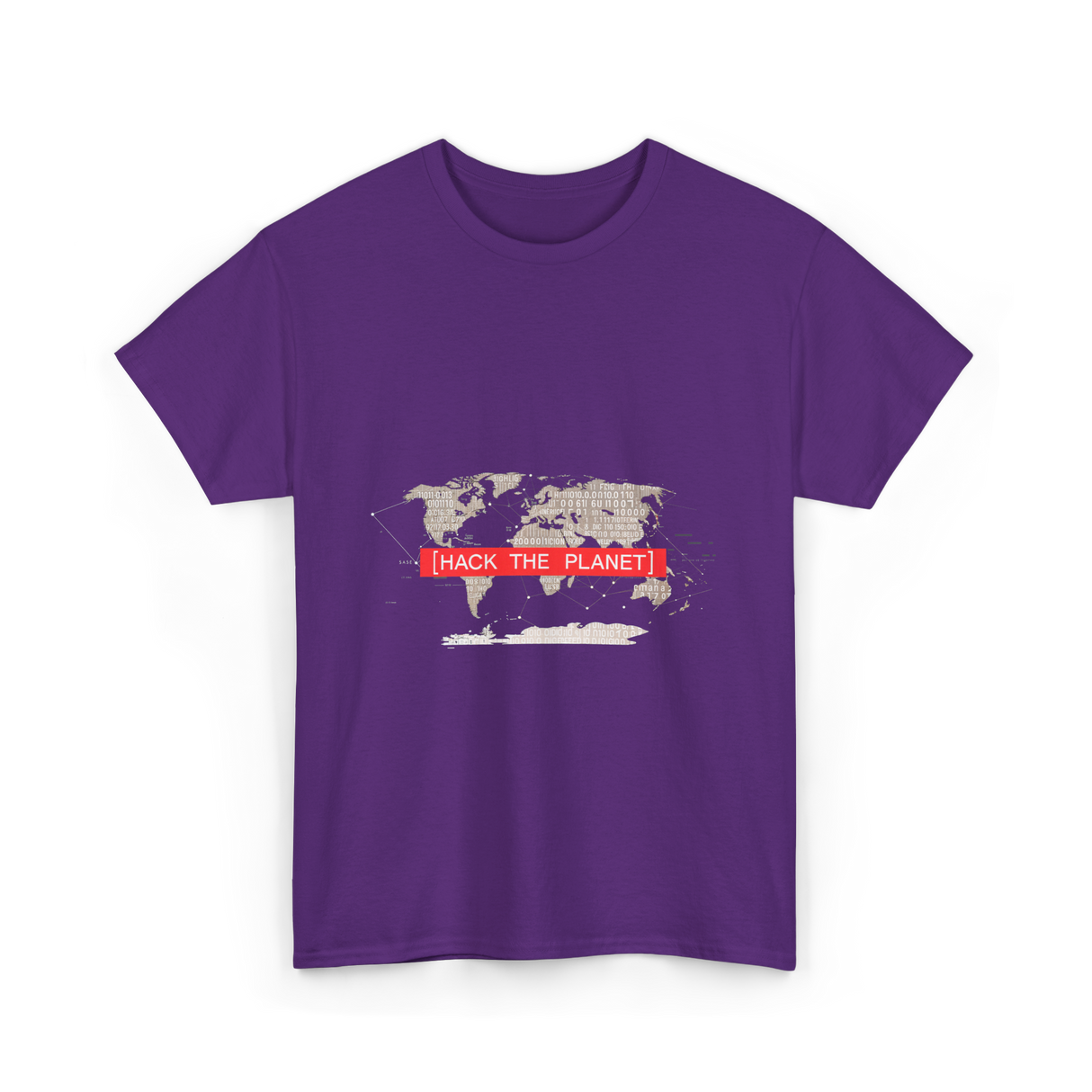 Hack The Planet Hacking Hacker T-Shirt - Purple