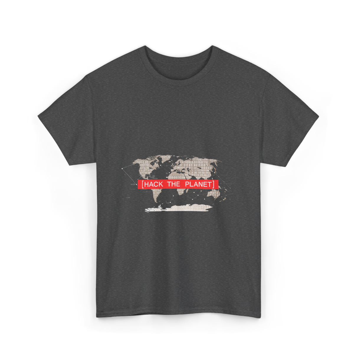 Hack The Planet Hacking Hacker T-Shirt - Dark Heather