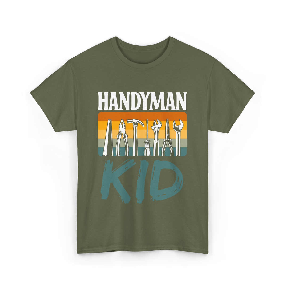 Handyman Kid Tools Tinkerer T-Shirt - Military Green