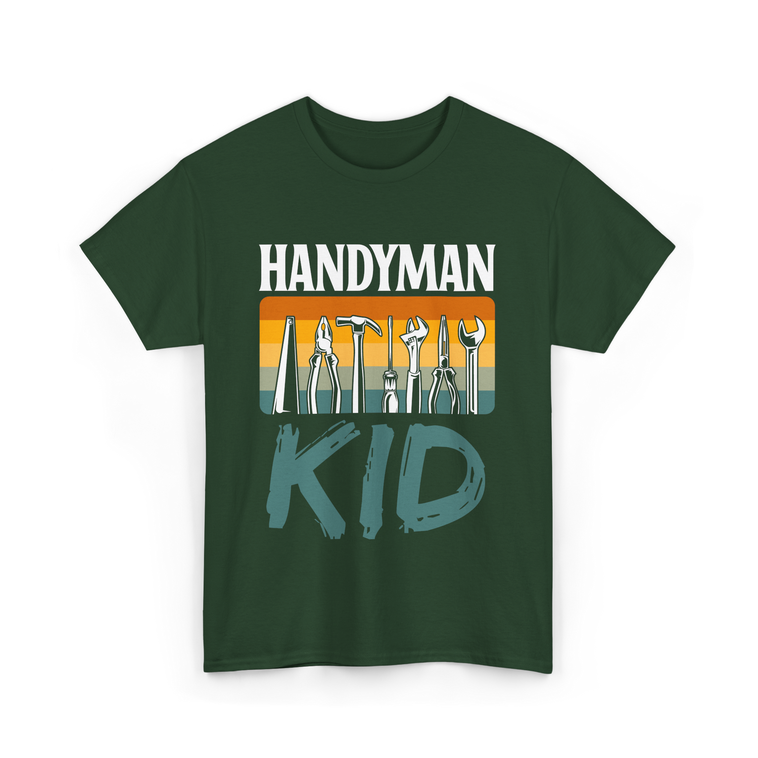 Handyman Kid Tools Tinkerer T-Shirt - Forest Green