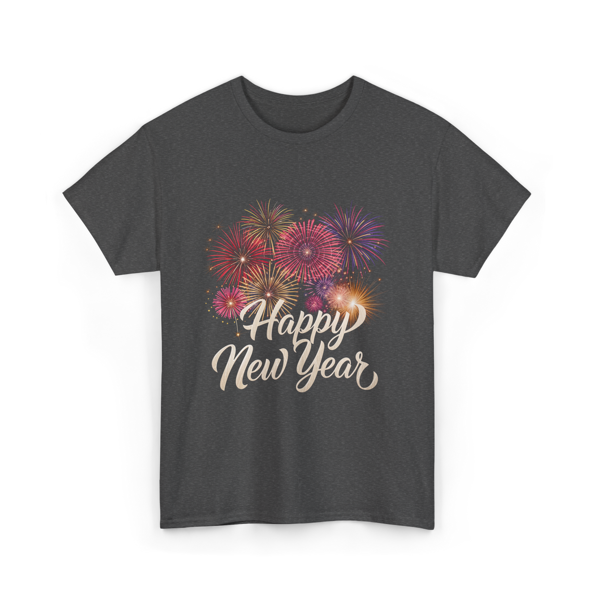 Happy New Year Celebration T-Shirt - Dark Heather