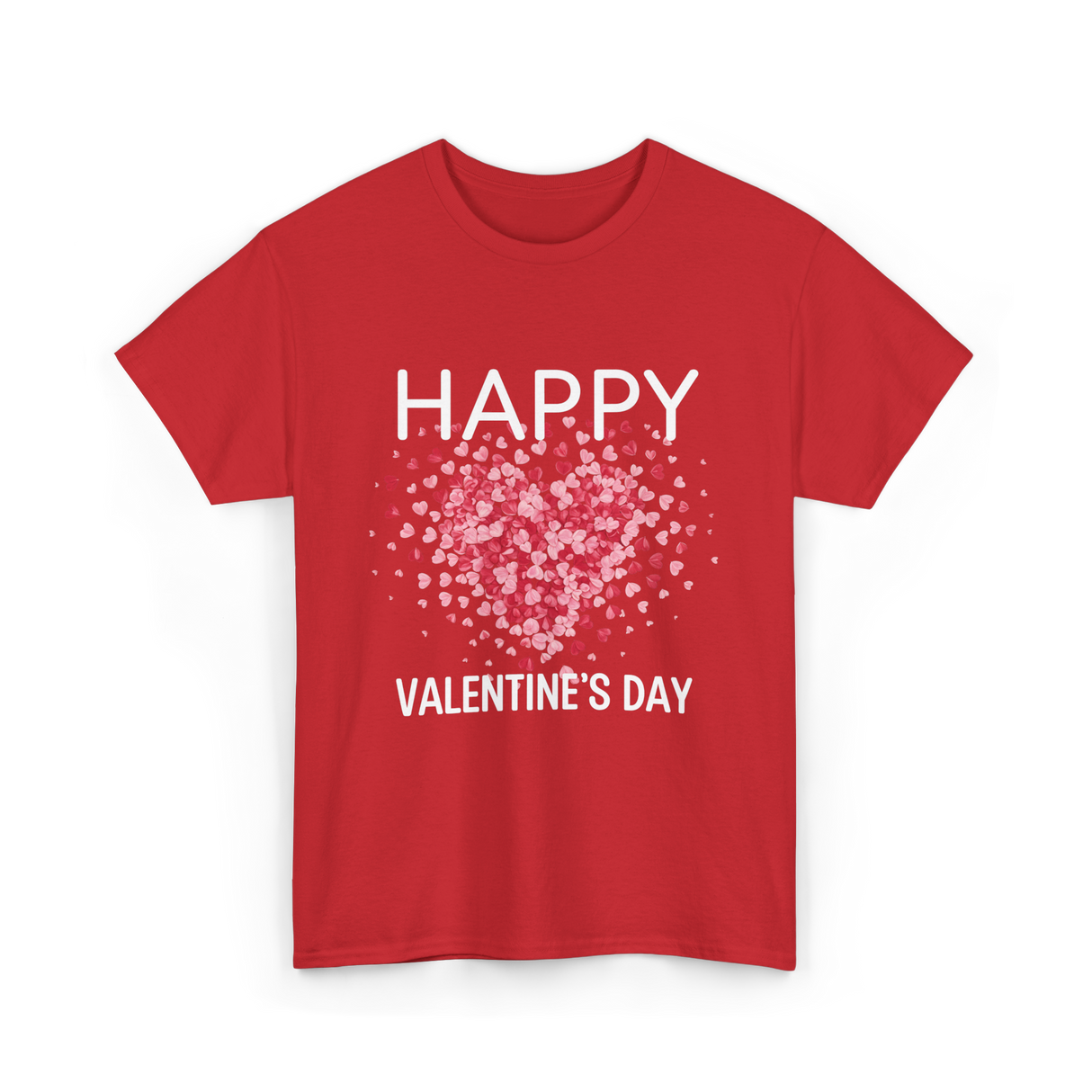 Happy Valentine's Day Heart Love T-Shirt - Red