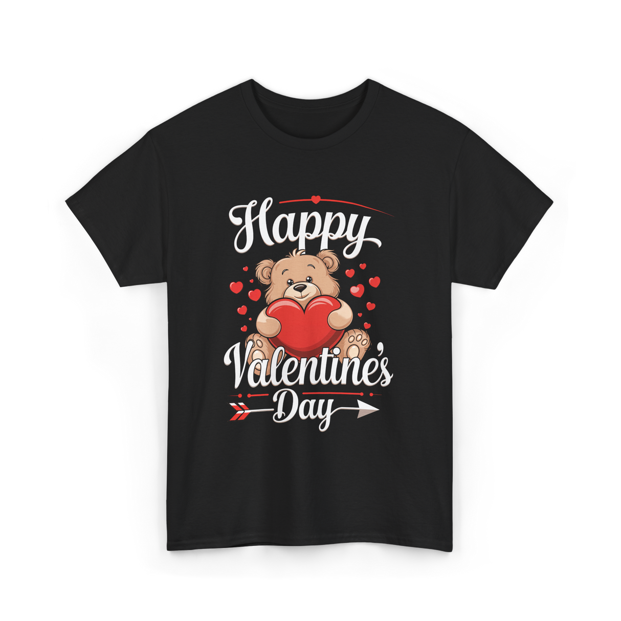Happy Valentine's Day Valentine T-Shirt - Black
