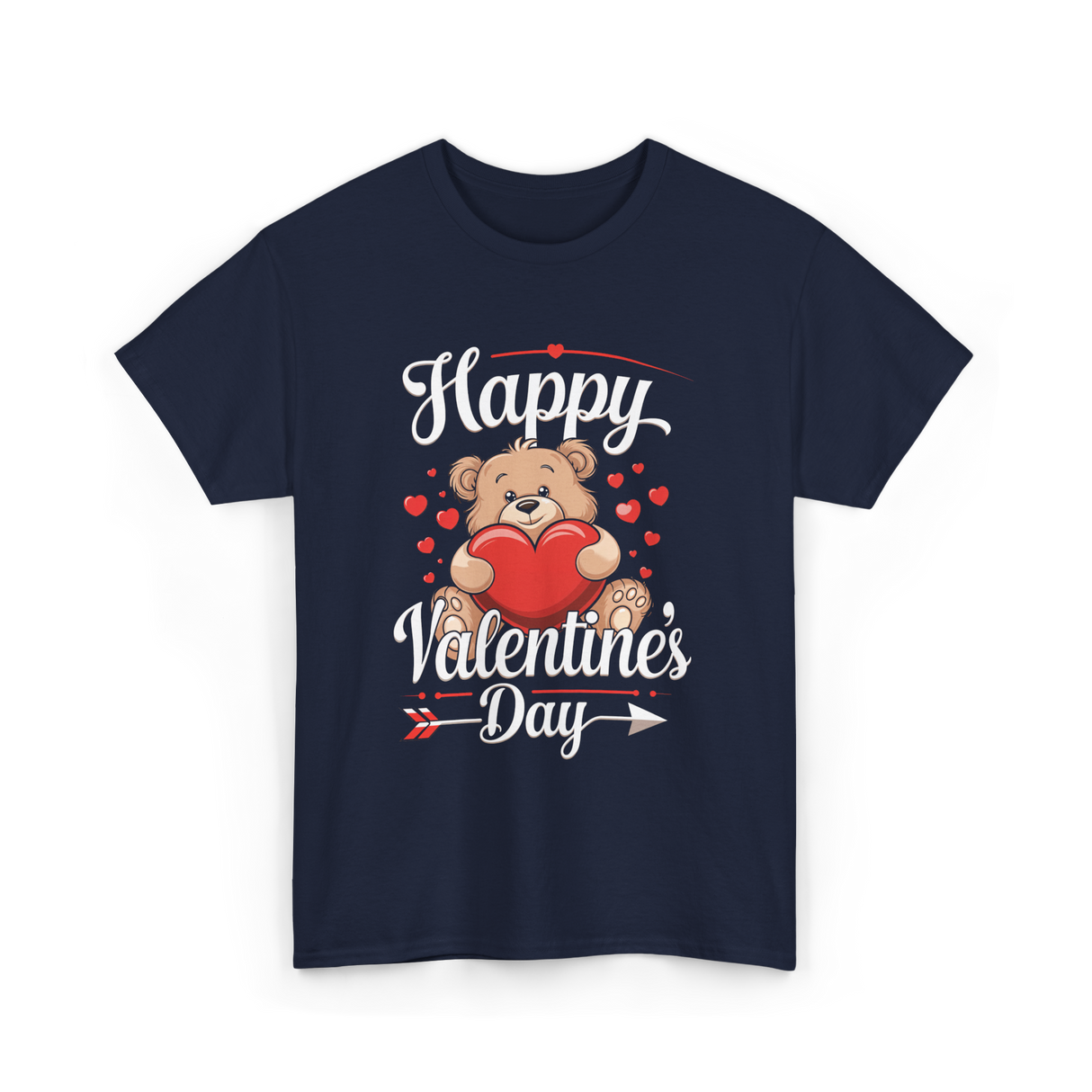Happy Valentine's Day Valentine T-Shirt - Navy